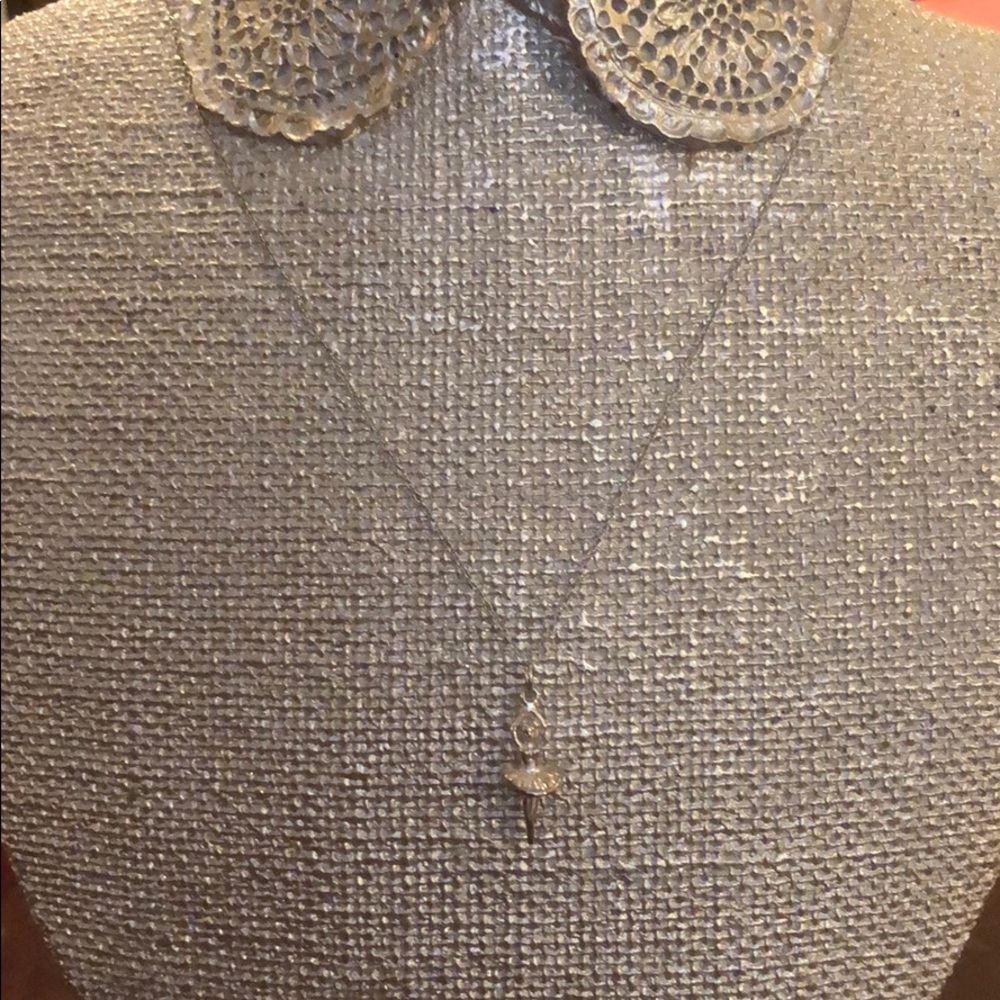 Ballerina Pendant w/ Chain Sterling Silver